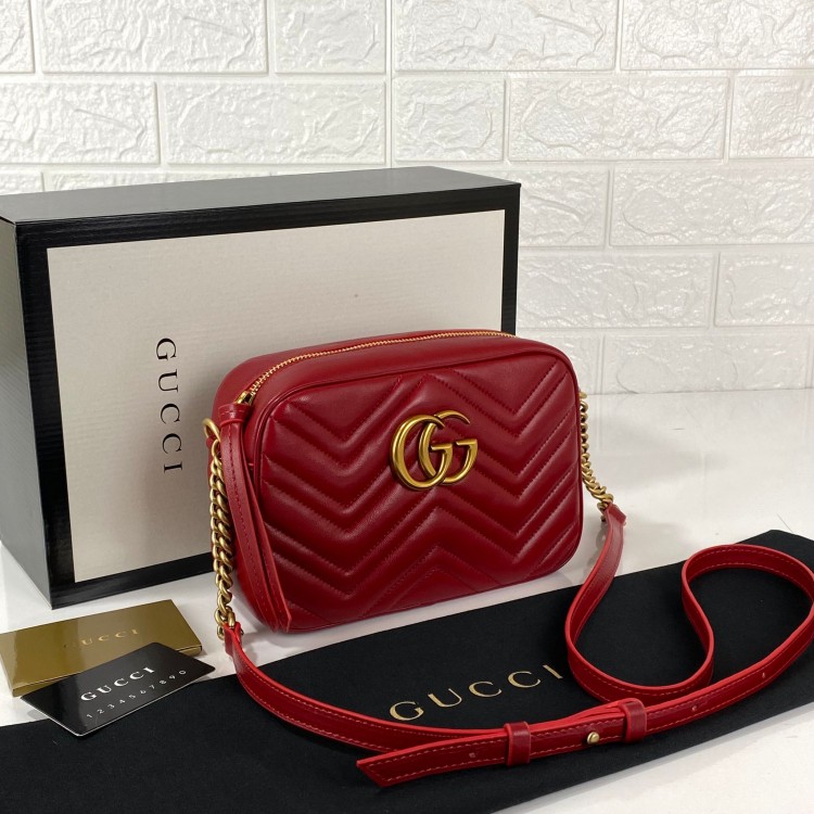 GUCCİ MARMONT MESSENGER BAG KIRMIZI